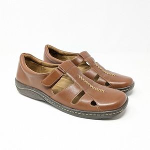 Women’s Naturalizer Marsen Cavalier T-Strap Size 7 Brown Leather Comfort Shoes